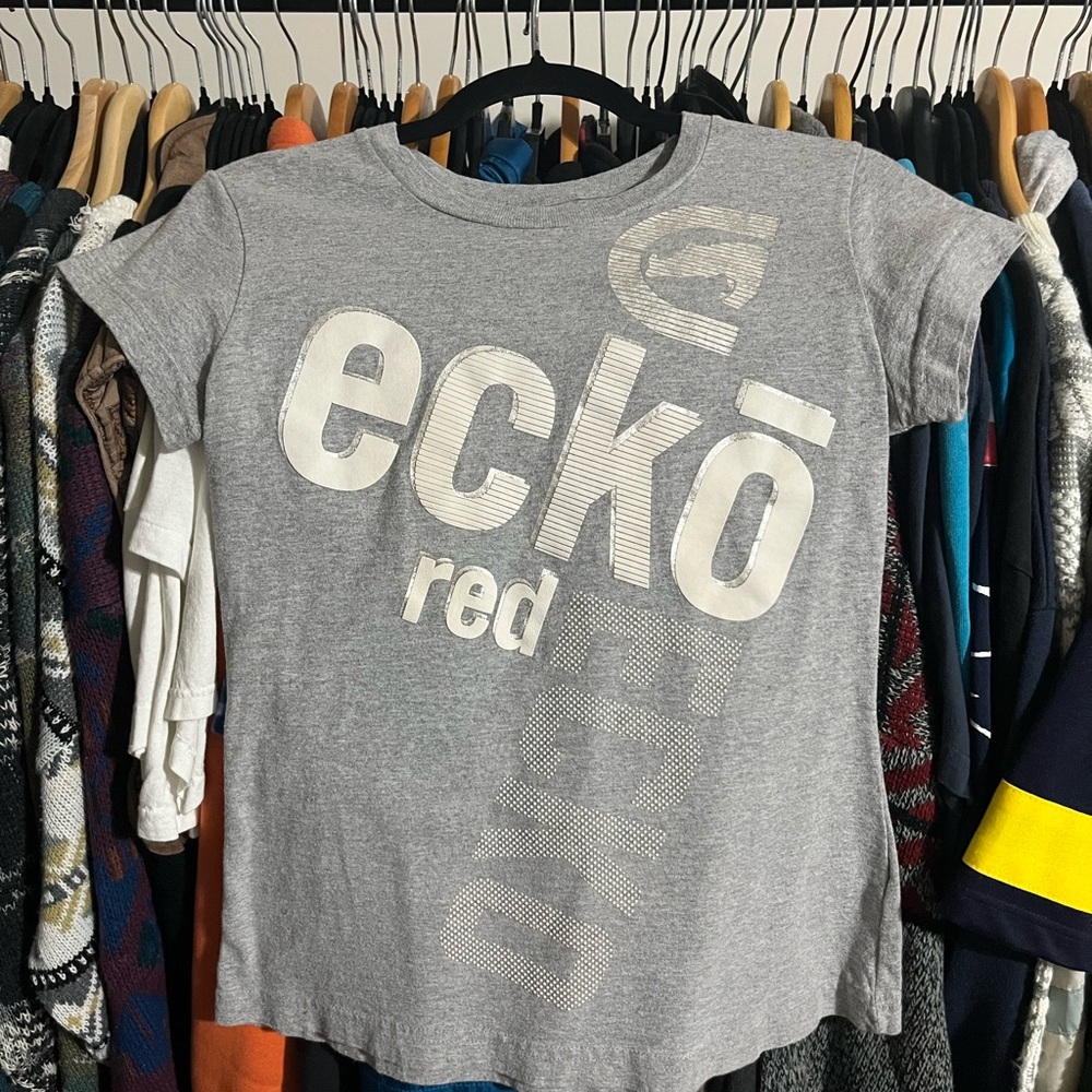 Ecko Unlimited Kids Gray and White Graphic Tee